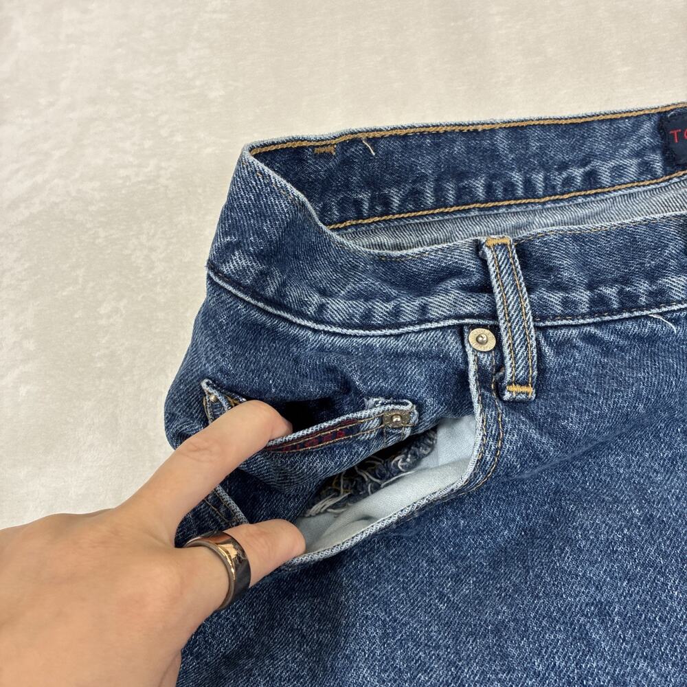 Vintage Tommy Jeans 36x34 Mens Blue Denim Straight Leg EUC Bnfts Charity - Picture 6 of 10